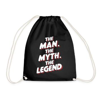The man, the myth, the legend - Drawstring Bag - black - Front