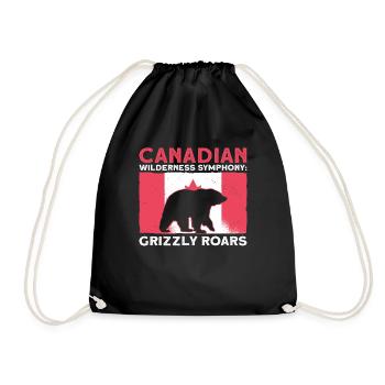 Grizzly Bear Canada Brown Bear Bear - Drawstring Bag - black - Front