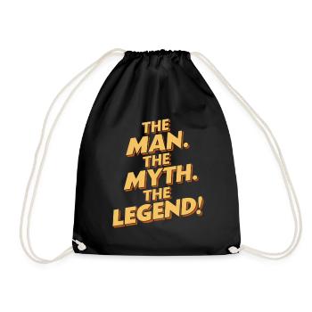 The man, the myth, the legend - Drawstring Bag - black - Front