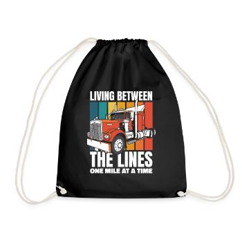 Leben zwischen den Zeilen Trucker Legends Lover - Turnbeutel - Schwarz - Vorne