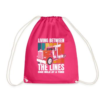 Leben zwischen den Zeilen Trucker Legends Lover - Turnbeutel - Fuchsia - Vorne