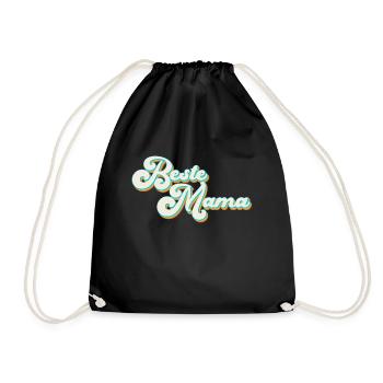 Meilleure maman fière maman drôle maman design - Sac de sport léger - noir - Devant