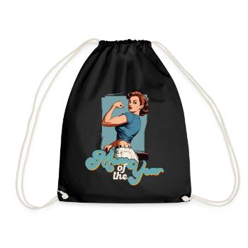 Mutter des Jahres - Stolze Beste Mama Design - Turnbeutel - Schwarz - Vorne