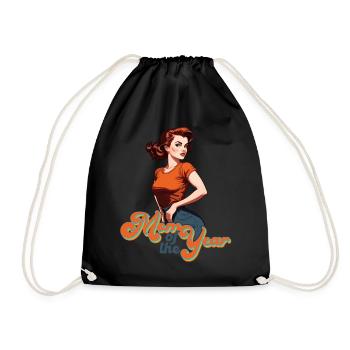 Mother of the Year Great Mom Proud Best - Drawstring Bag - black - Front