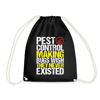 Pest Control Exterminators - Drawstring Bag - black - Front