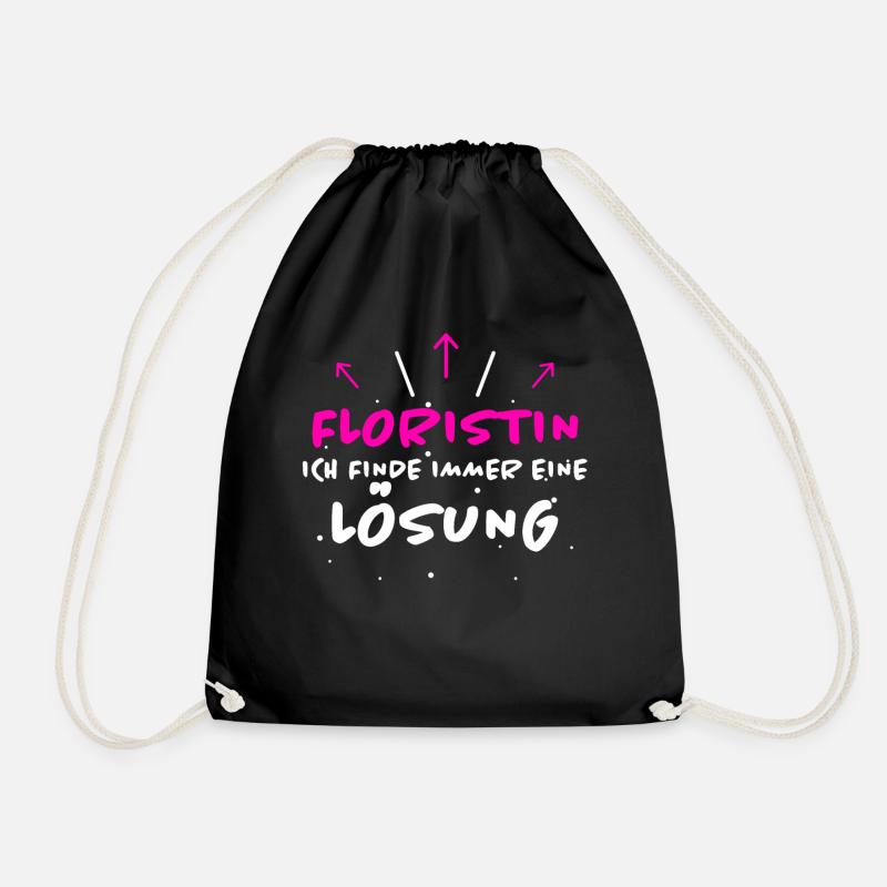 Floristin Spruch Floristik Witz Floristin Geschenk - Turnbeutel - Schwarz