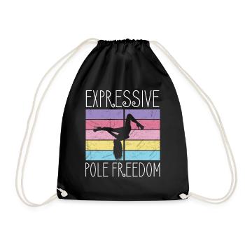 Pole Dance Dancer, Pole Dancing, Pole Dancing - Drawstring Bag - black - Front