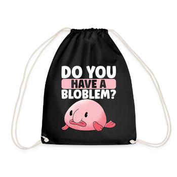Süßer Blobfisch Hässlicher Fisch - Turnbeutel - Schwarz - Vorne