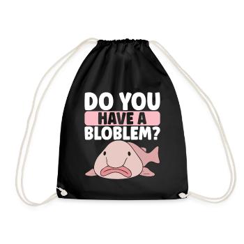 Süßer Blobfisch Hässlicher Fisch - Turnbeutel - Schwarz - Vorne