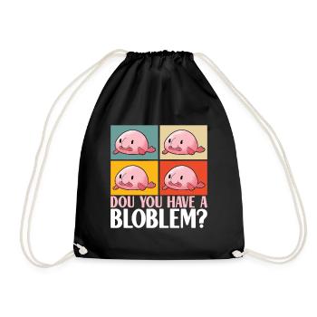 Poisson blob mignon poisson laid - Sac de sport léger - noir - Devant
