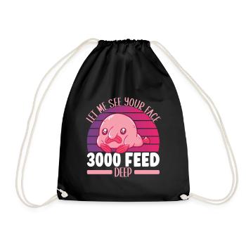 Poisson blob mignon poisson laid - Sac de sport léger - noir - Devant