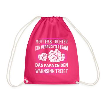 Mutter & Tochter Zusammen unschlagbar - Turnbeutel - Fuchsia - Vorne