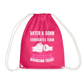 Mutter & Tochter Zusammen unschlagbar - Turnbeutel - Fuchsia - Vorne