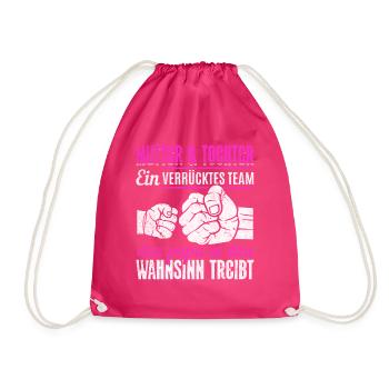 Mutter & Tochter Zusammen unschlagbar - Turnbeutel - Fuchsia - Vorne