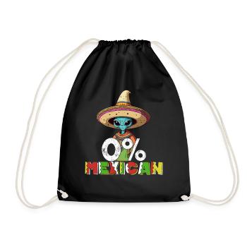 Alien No Mexican Drôle Fiesta Dicton - Sac de sport léger - noir - Devant