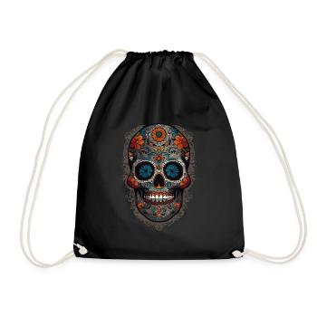 Dia De Muertos Mexico Sugar Skull Skull Design - Sac de sport léger - noir - Devant