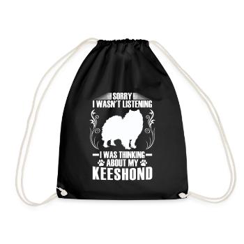 I was thinking of Wolfspitz Keeshond - Drawstring Bag - black - Front