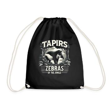 Tapirs - The Zebras of the Jungle - Drawstring Bag - black - Front