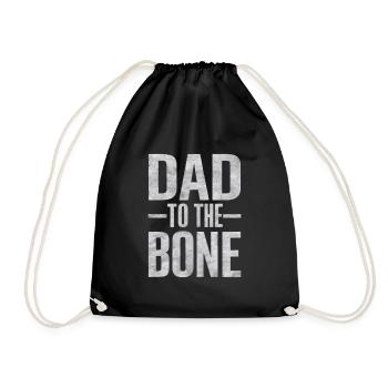 Dad To The Bone Strong Expression - Drawstring Bag - black - Front