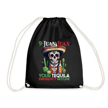 Lustiger Tequila Spruch Cinco De Mayo Design - Turnbeutel - Schwarz - Vorne