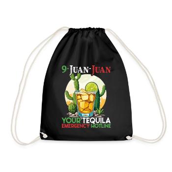 Lustiger Tequila Spruch Cinco De Mayo Design - Turnbeutel - Schwarz - Vorne