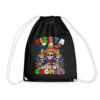 Gnomes Nains Fiesta Drôle de dicton de vacances - Sac de sport léger - noir - Devant