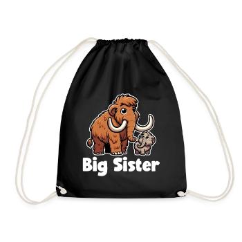 Wollmammut Mammut Mammut Geschenk - Turnbeutel - Schwarz - Vorne
