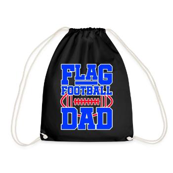 Flag Football Dad – Proud Flag Football Dad - Drawstring Bag - black - Front