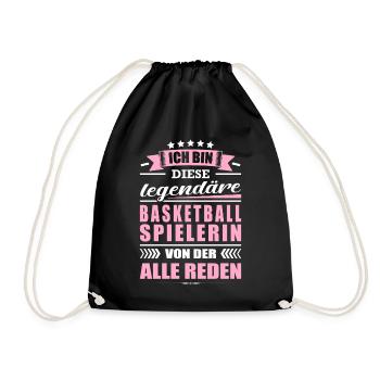 Ich Bin Diese Legendäre Basketballspielerin - Turnbeutel - Schwarz - Vorne