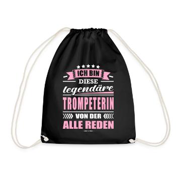 Ich Bin Diese Legendäre Trompeterin Musikerin - Turnbeutel - Schwarz - Vorne