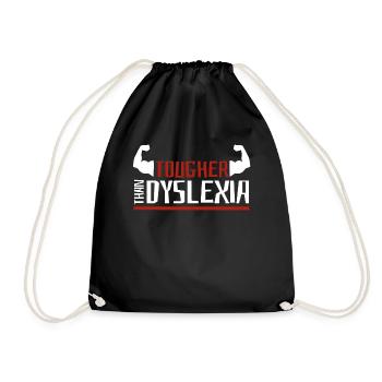 Plus dur que la dyslexie Apraxie Thérapeute de la dyslexie - Sac de sport léger - noir - Devant
