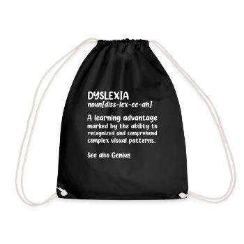 Dyslexie Définition du nom Dyslexie Apraxie - Sac de sport léger - noir - Devant