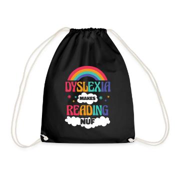 La dyslexie rend la lecture nuf dyslexie apraxie - Sac de sport léger - noir - Devant