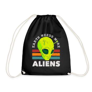Extraterrestre, OVNI, UAP, Espace, Objet volant spatial - Sac de sport léger - noir - Devant