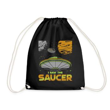 Extraterrestre, OVNI, UAP, Espace, Objet volant spatial - Sac de sport léger - noir - Devant