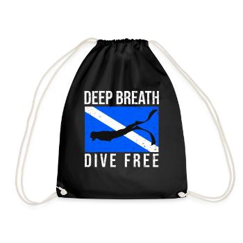 Diving, Freediving, Freediving No Limit Freediving - Drawstring Bag - black - Front