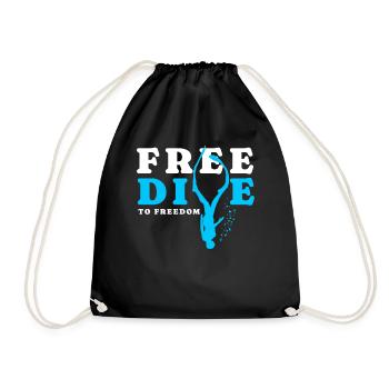 Diving, Freediving, Freediving No Limit Freediving - Drawstring Bag - black - Front