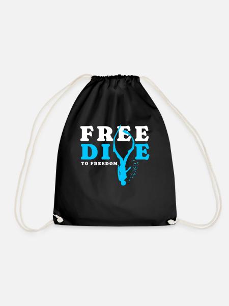 Diving, Freediving, Freediving No Limit Freediving - Drawstring Bag - black