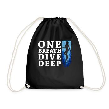 Diving, Freediving, Freediving No Limit Freediving - Drawstring Bag - black - Front