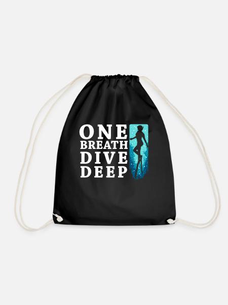 Diving, Freediving, Freediving No Limit Freediving - Drawstring Bag - black