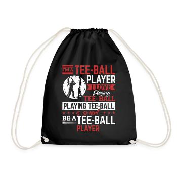 Je suis un joueur de tee-ball. J’adore jouer au tee-ball - Sac de sport léger - noir - Devant