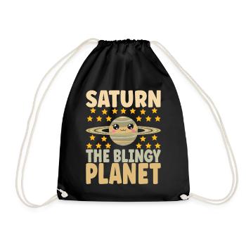 Astronomie Mignonne Planète Système Solaire Galaxie - Sac de sport léger - noir - Devant