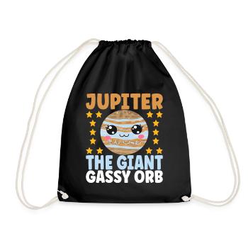 Astronomie Mignonne Planète Système Solaire Galaxie - Sac de sport léger - noir - Devant