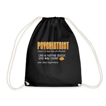 Psychiatre comme un médecin normal Travail social uniquement - Sac de sport léger - noir - Devant