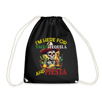 Drôle de Fiesta Dicton Cinco De Mayo Taco Design - Sac de sport léger - noir - Devant