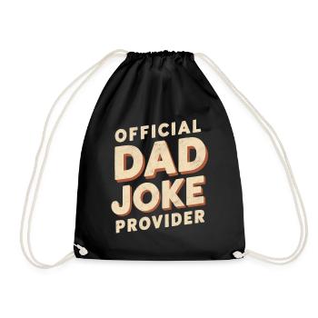 Offizieller Dad Joke Provider - Turnbeutel - Schwarz - Vorne