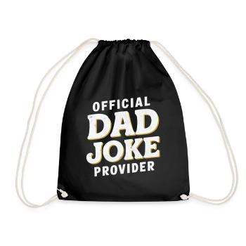 Offizieller Dad Joke Provider - Turnbeutel - Schwarz - Vorne