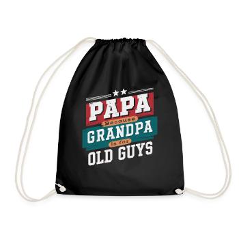 Papa Weil Opa Für Alte Herren Ist - Turnbeutel - Schwarz - Vorne