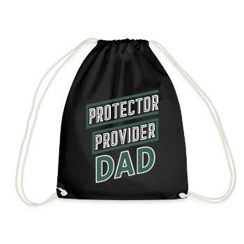 Protector Provider Dad Stolzer Vater - Turnbeutel - Schwarz - Vorne