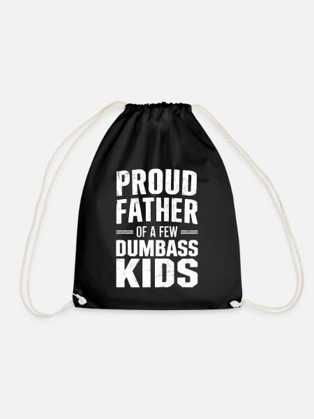 Stolzer Vater Eines Haufens Frecher Kids - Turnbeutel - Schwarz